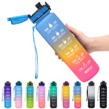 1L Tritan Motivational Water Bottle with Time Marker