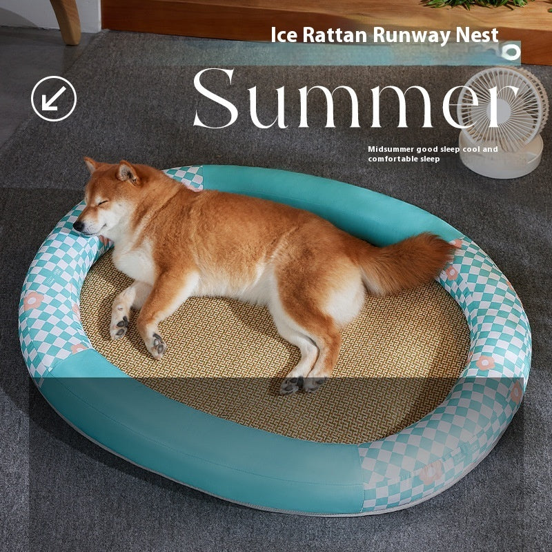 Oval Runway Cooling Pet Pad