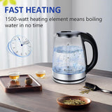 1.8L Electric Kettle with LED Light & Auto Shut-Off