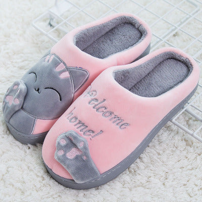 Cartoon Cat Winter Slippers