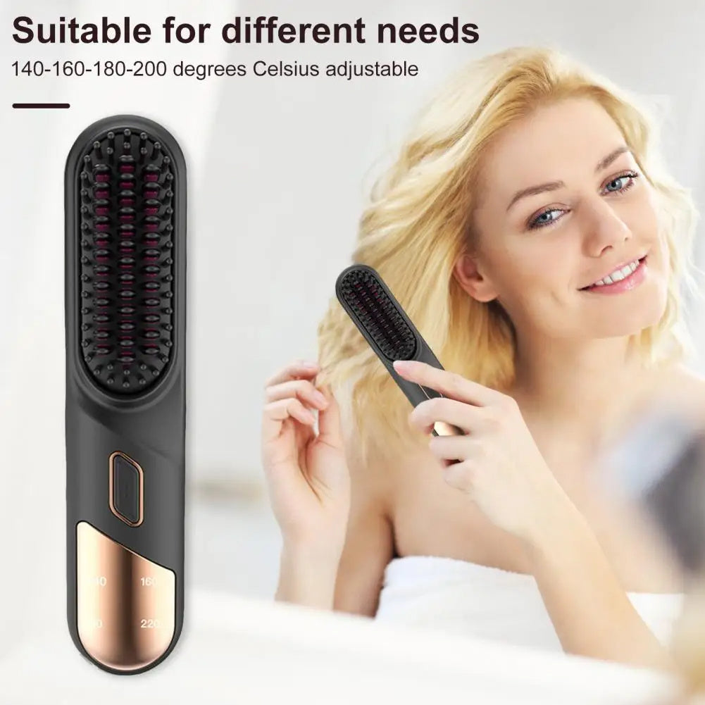 Cordless Hair Straightener Brush