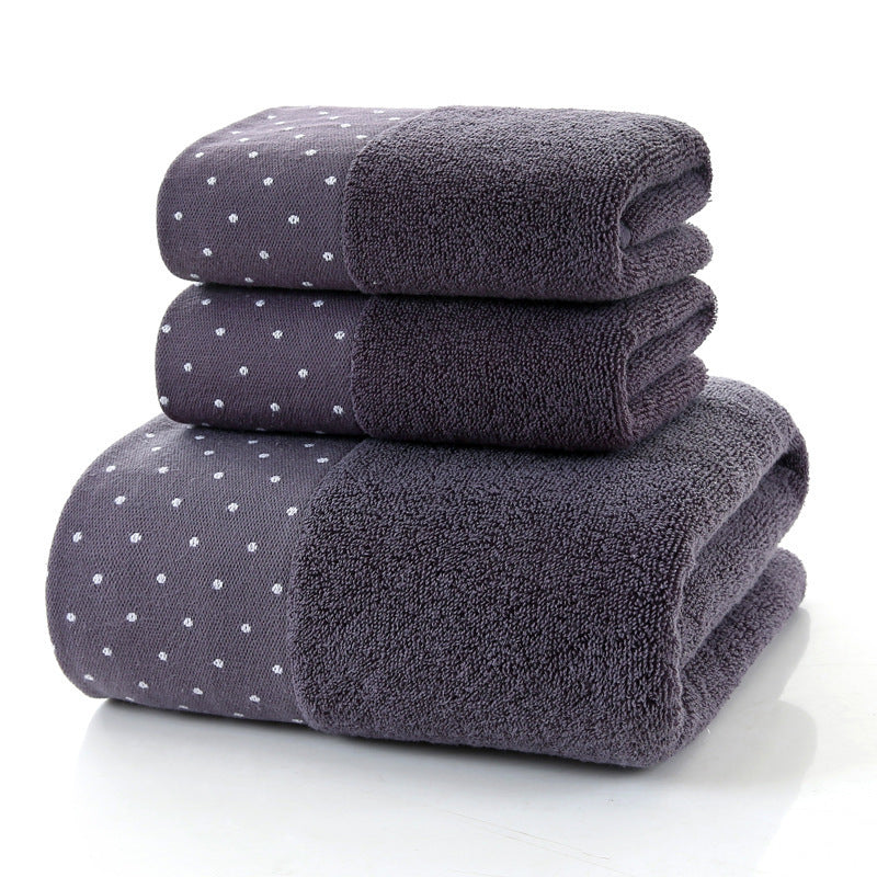 Three-Piece Set of Pure Cotton Towels