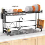 2-Tier Stainless Steel Over-The-Sink Dish Drying Rack