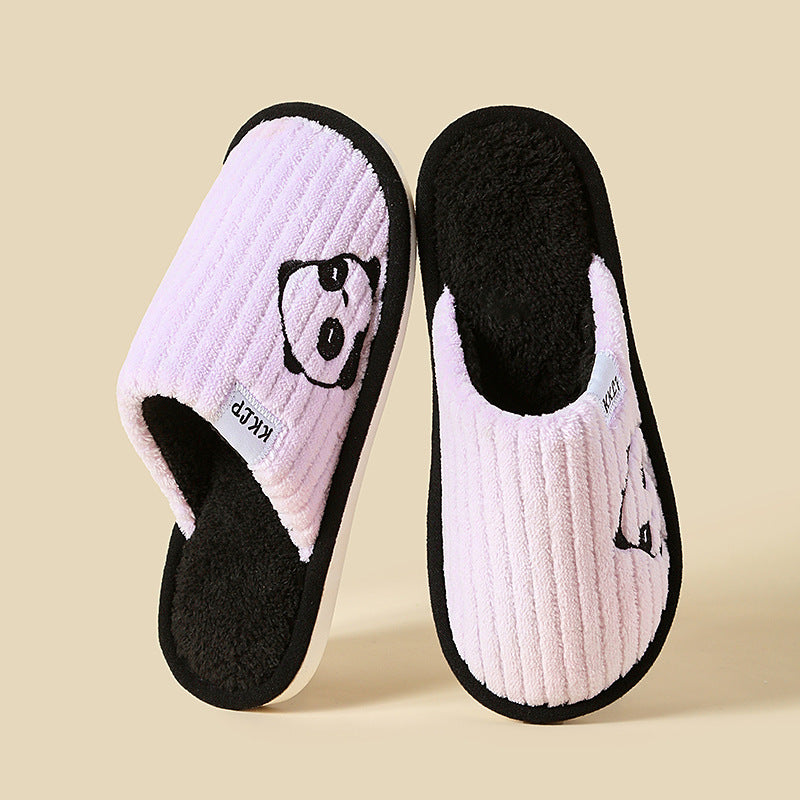 Cute Panda Winter Slippers for Couples