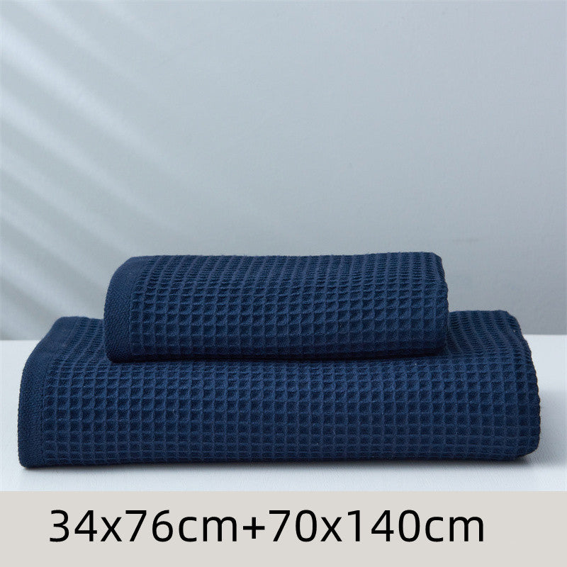 Pure Cotton Japanese-Style Honeycomb Pattern Towel