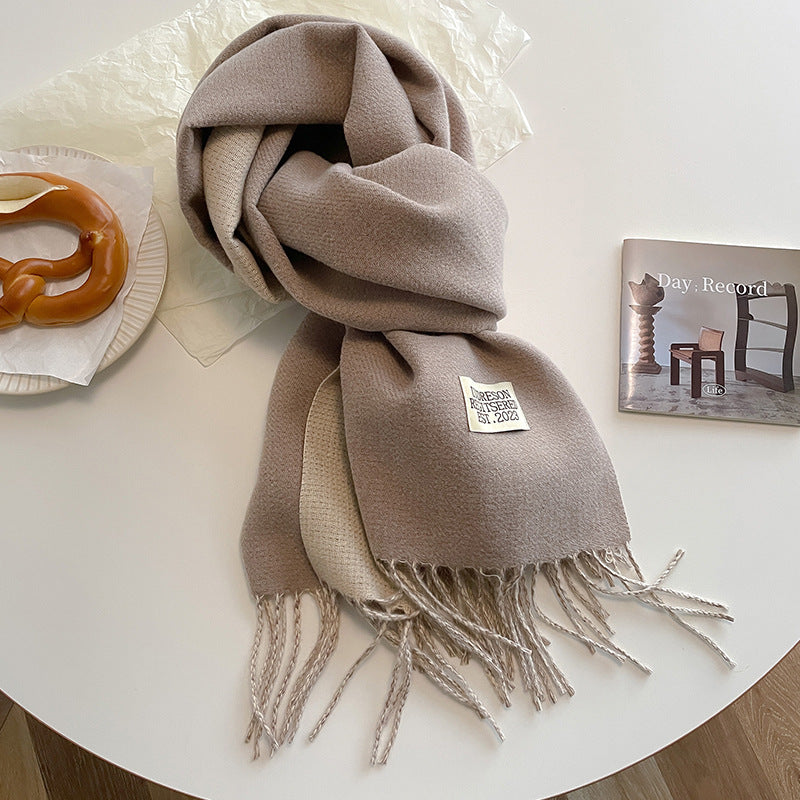 Double-Sided Cashmere Scarf for Women/men