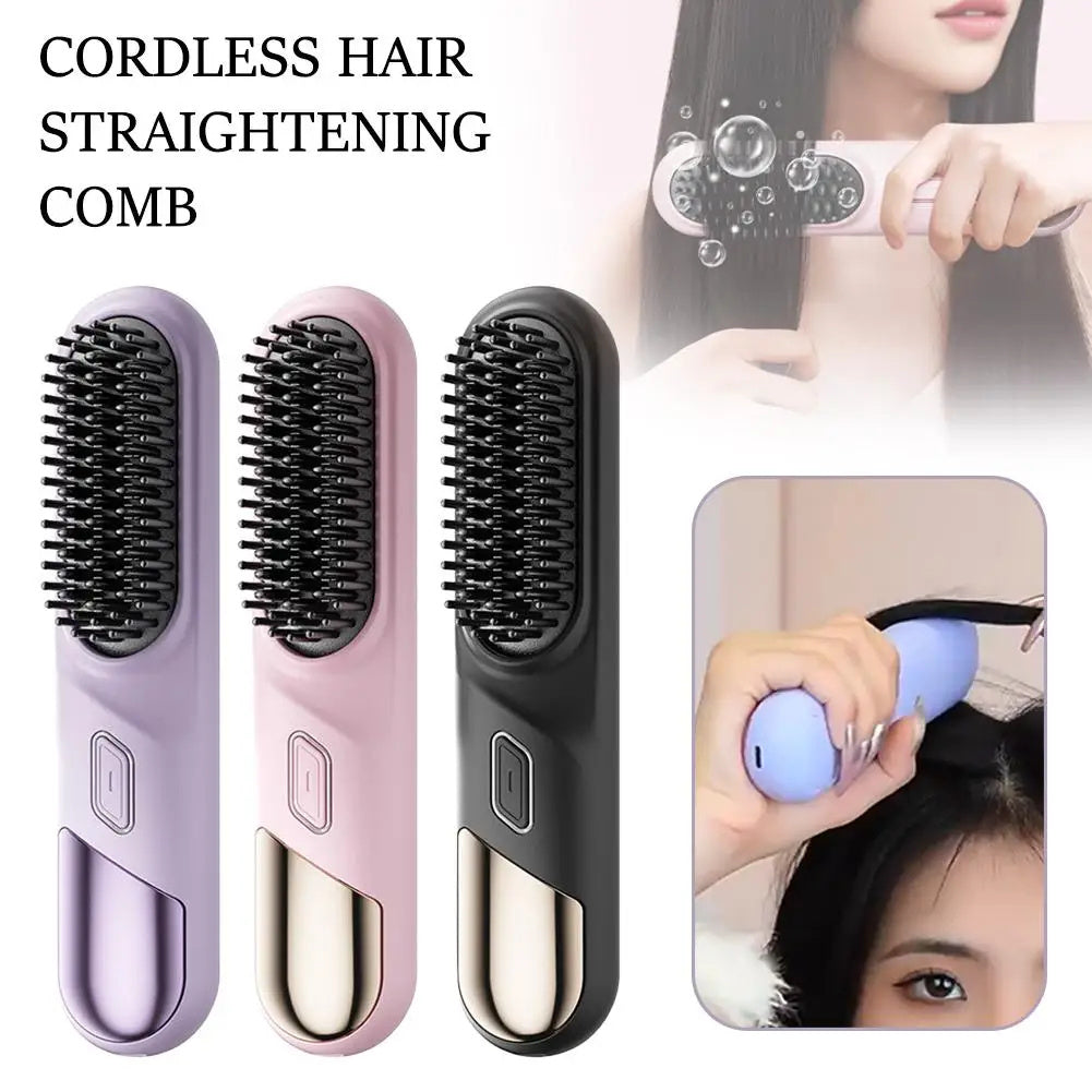 Cordless Hair Straightener Brush