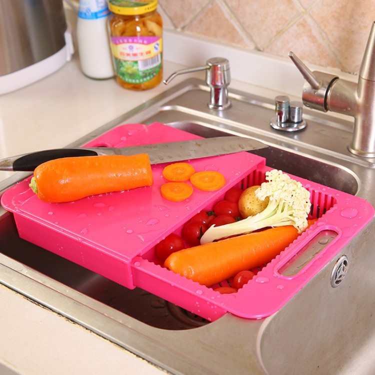 Multifunction Chopping Board with Drain Basket