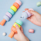 6pcs Macaron Cookie Highlighter Pen Set