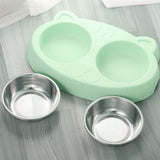 Double Dog Bowls with Non-Slip Base for Food & Water