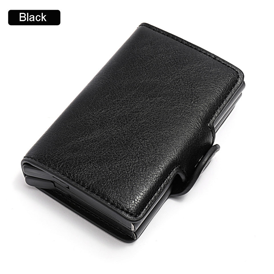 Mini Wallet (PU Crazy Horse Leather) with Money Clip and Card Holder