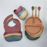 4-Piece Silicone Baby Bowl & Bib Set