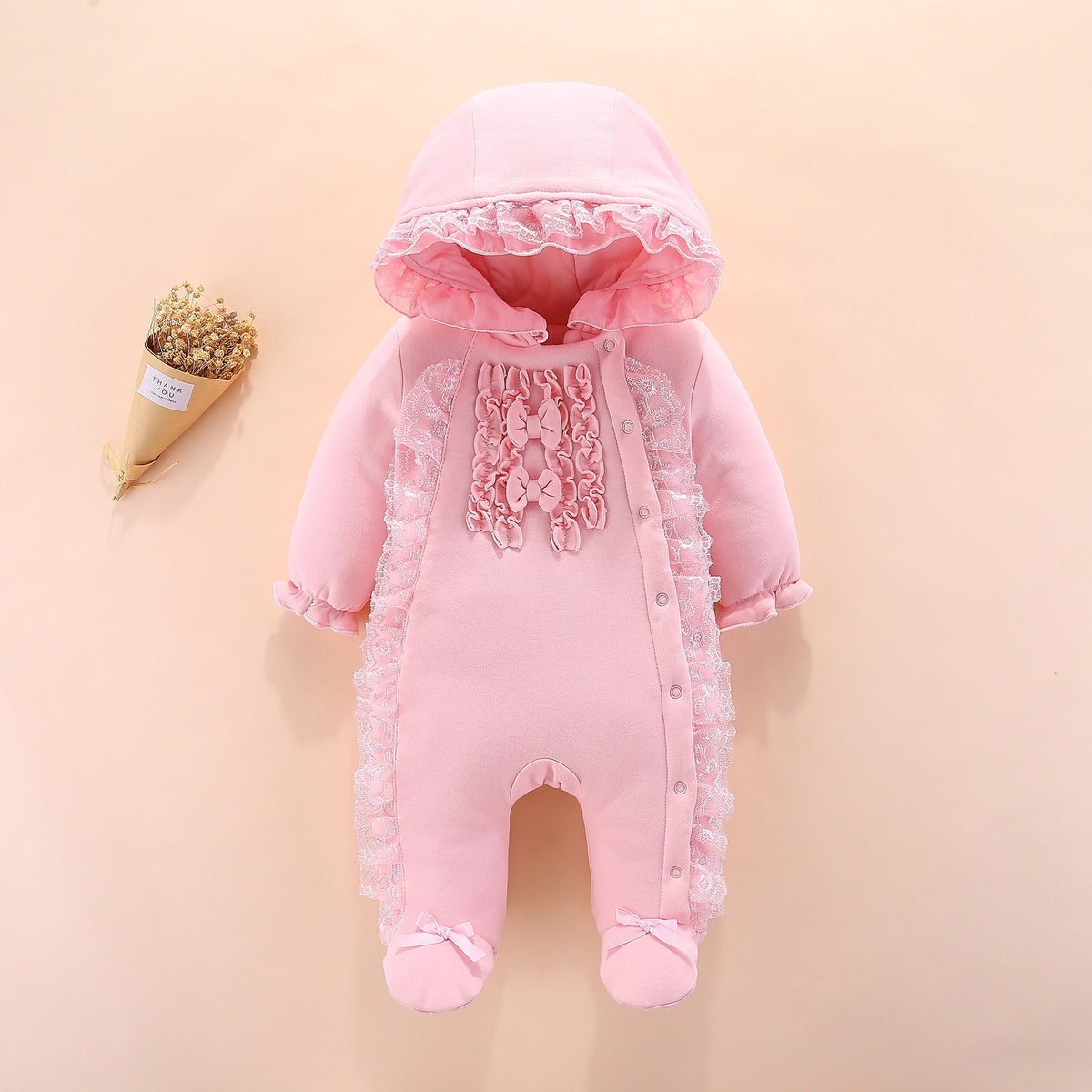 Baby hooded romper