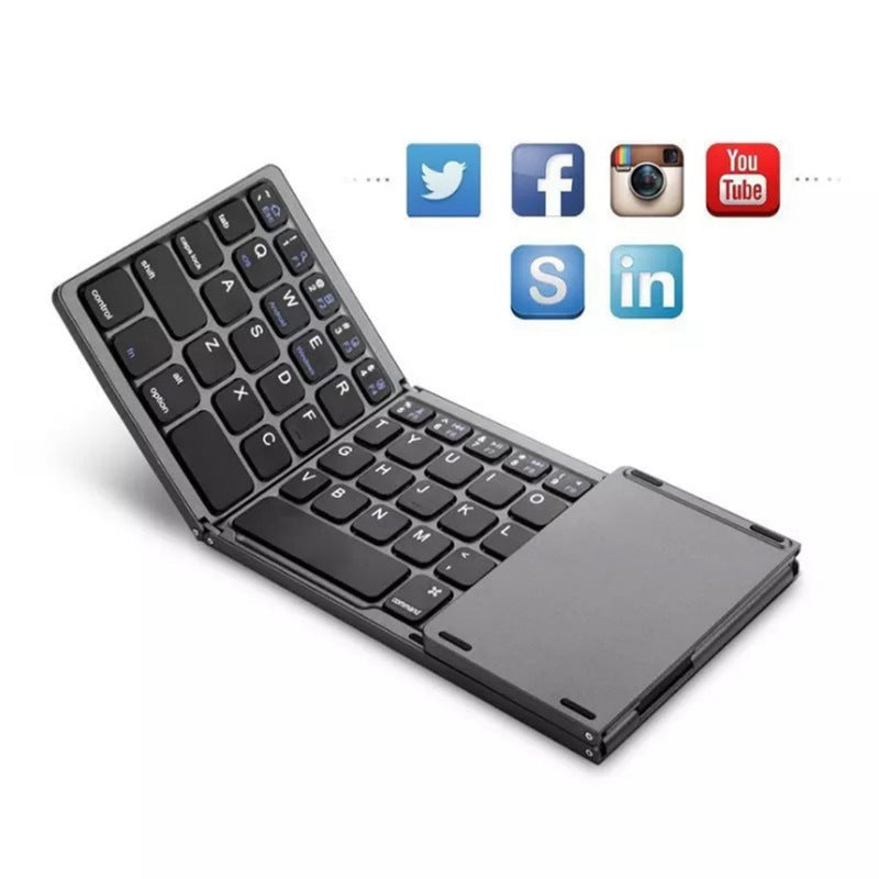 Wireless Foldable Bluetooth Keyboard for Tablets and Phones