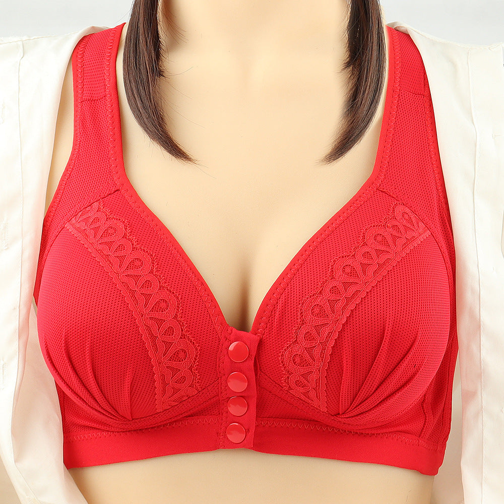 Front Closure Wireless Push-Up Bra