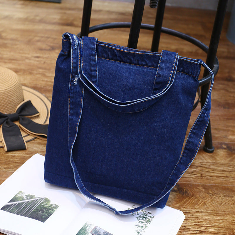 Dual-Purpose Denim Shoulder Bag