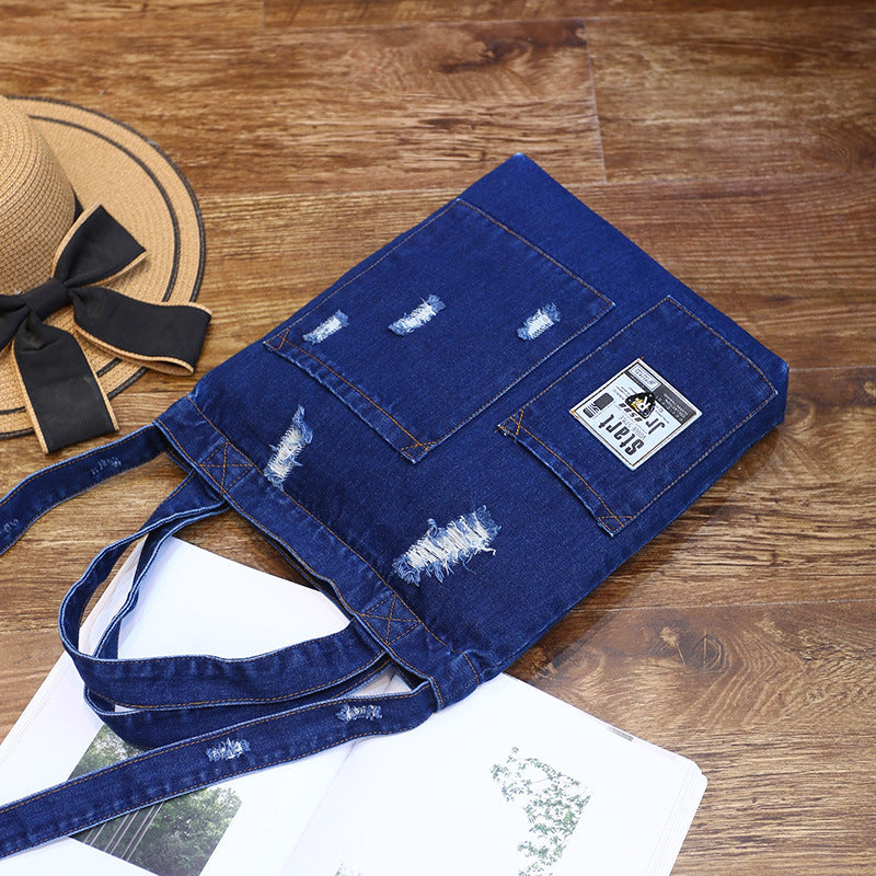 Dual-Purpose Denim Shoulder Bag