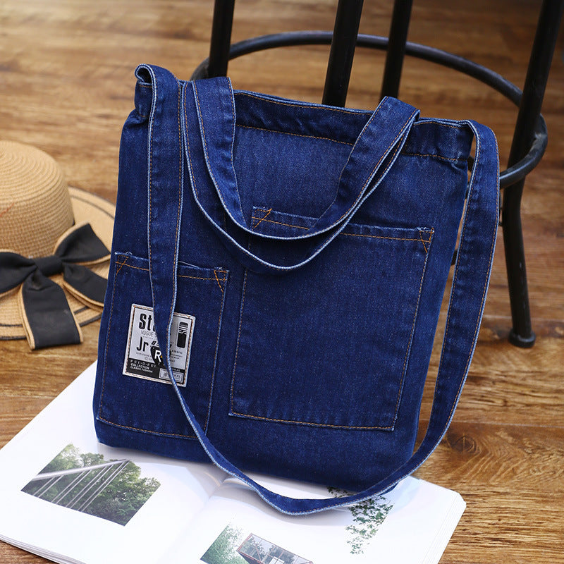 Dual-Purpose Denim Shoulder Bag