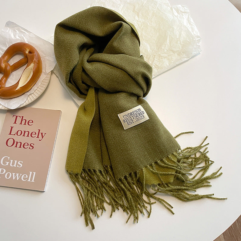 Double-Sided Cashmere Scarf for Women/men