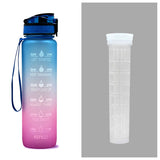 1L Tritan Motivational Water Bottle with Time Marker