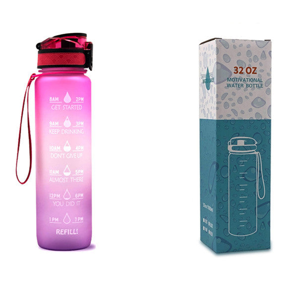 1L Tritan Motivational Water Bottle with Time Marker