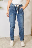 Judy Blue Full Size High Waist Drawstring Denim Jeans