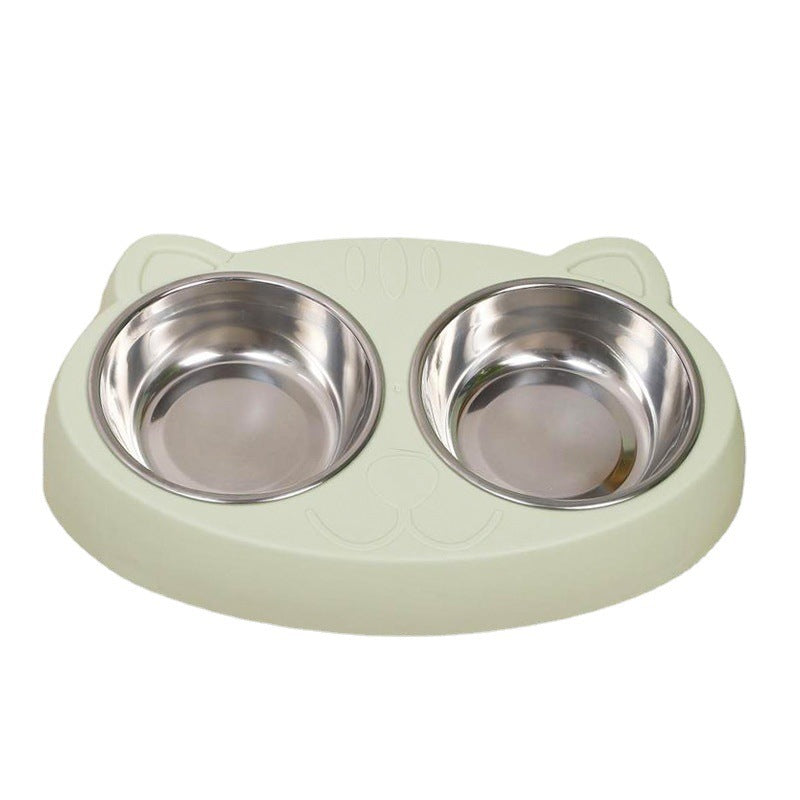 Double Dog Bowls with Non-Slip Base for Food & Water