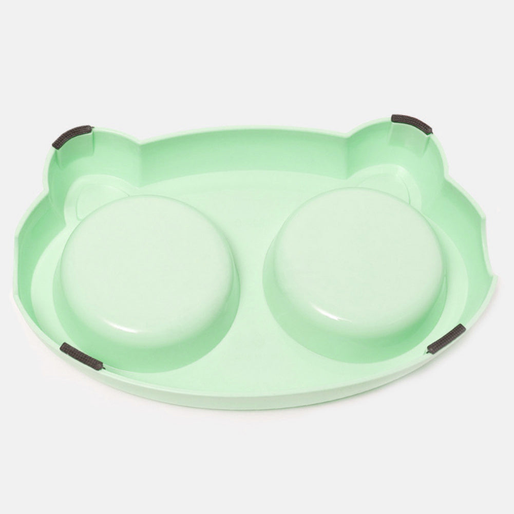 Double Dog Bowls with Non-Slip Base for Food & Water