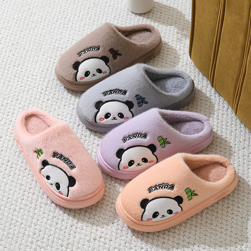 Cute Cartoon Panda Thick-Sole Slippers for Couples