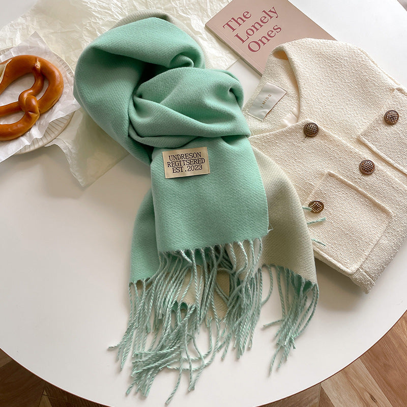 Double-Sided Cashmere Scarf for Women/men