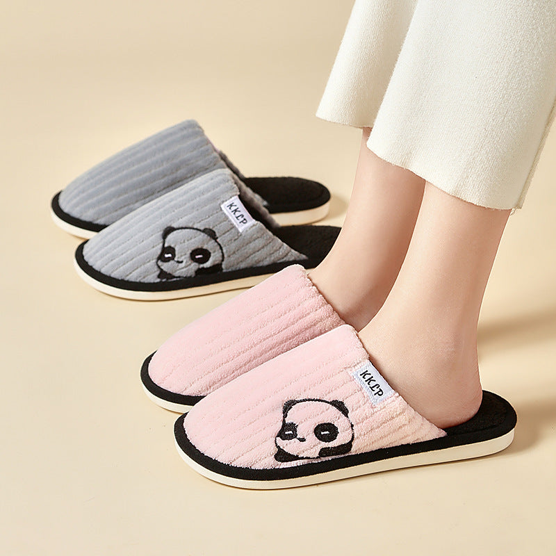 Cute Panda Winter Slippers for Couples