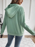 Drawstring Long Sleeve Hoodie with Kangaroo Pocket