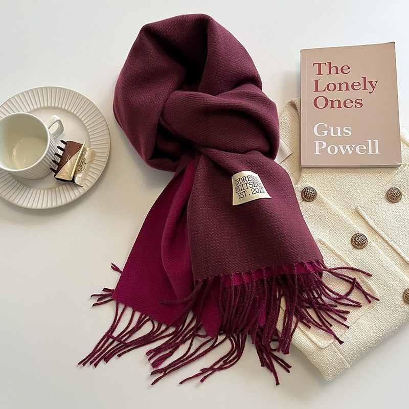 Double-Sided Cashmere Scarf for Women/men