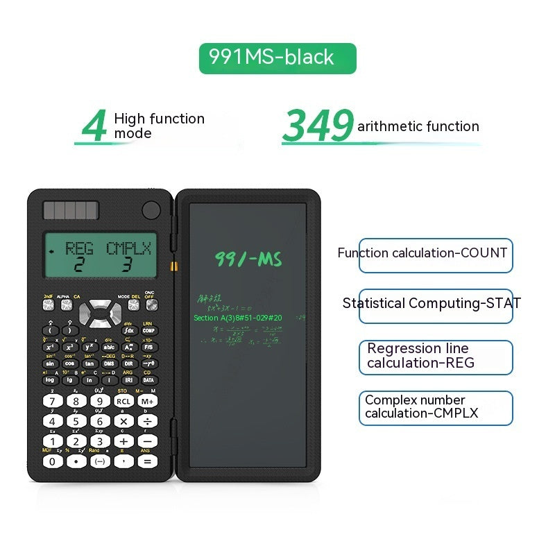 2-in-1 Foldable Scientific Calculator & Writing Tablet