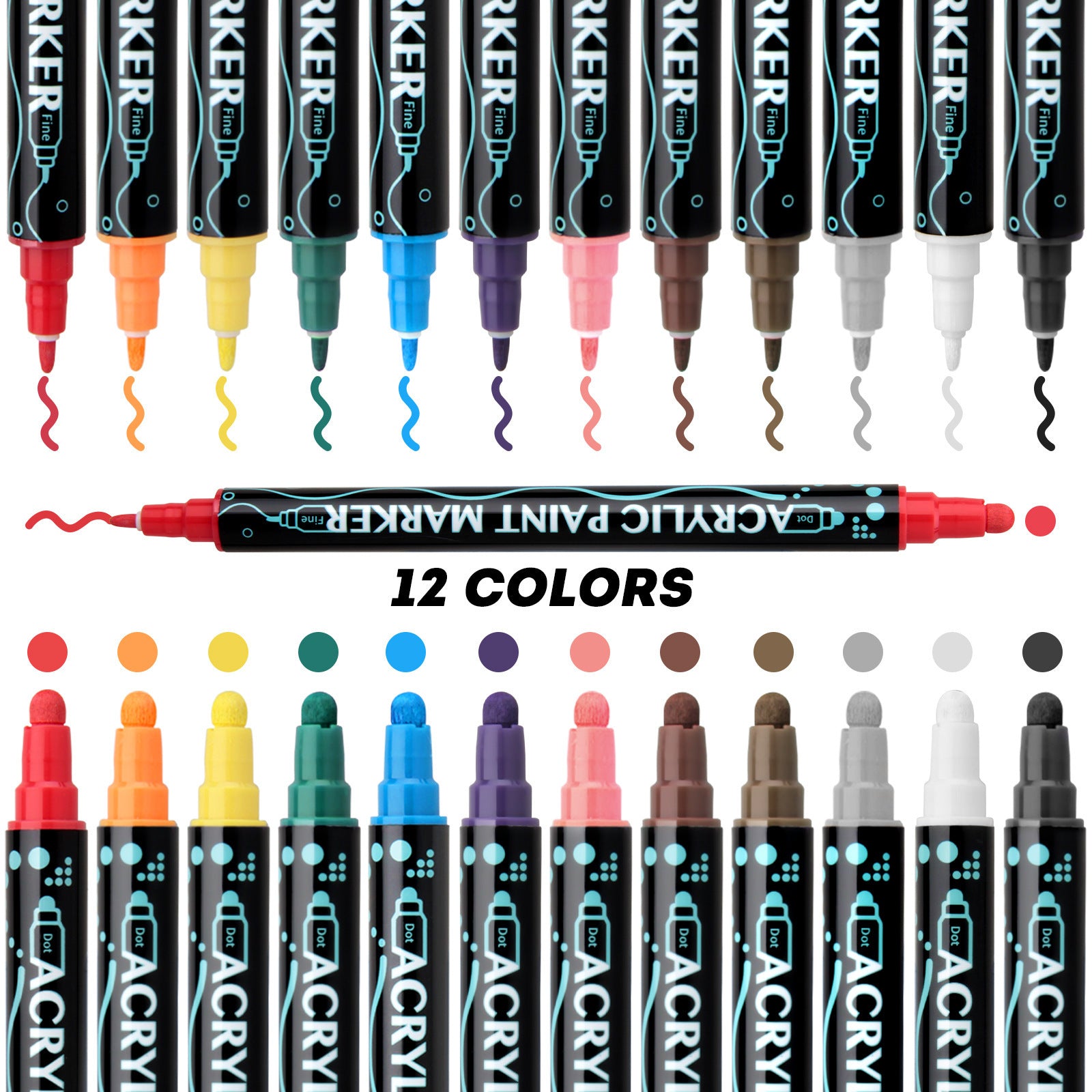 Acrylic Double-headed Marker Pen