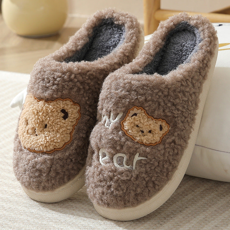 Winter Bear Slippers - Warm House Shoes for Couples