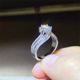 1 Carat Moissanite 925 Sterling Silver Ring