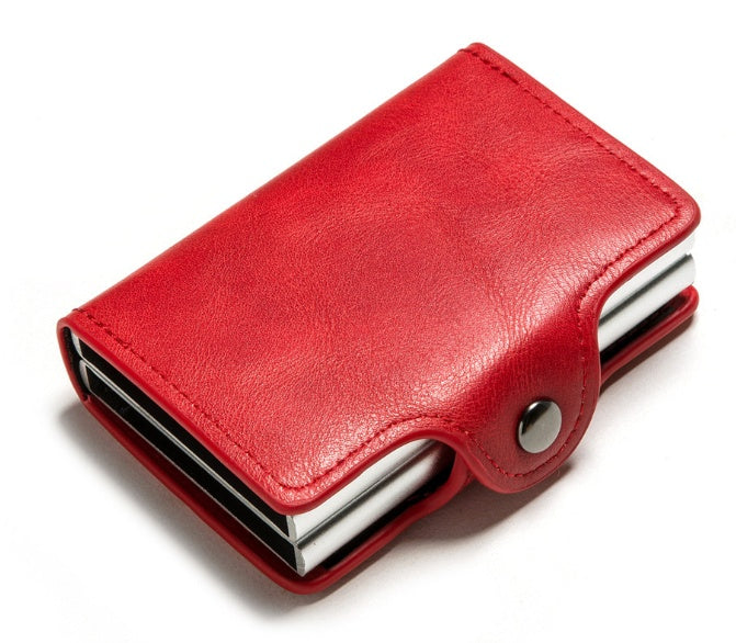 Mini Wallet (PU Crazy Horse Leather) with Money Clip and Card Holder