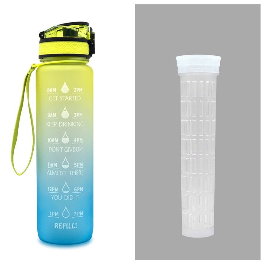 1L Tritan Motivational Water Bottle with Time Marker