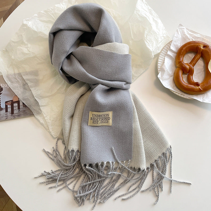 Double-Sided Cashmere Scarf for Women/men