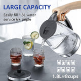 1.8L Electric Kettle with LED Light & Auto Shut-Off