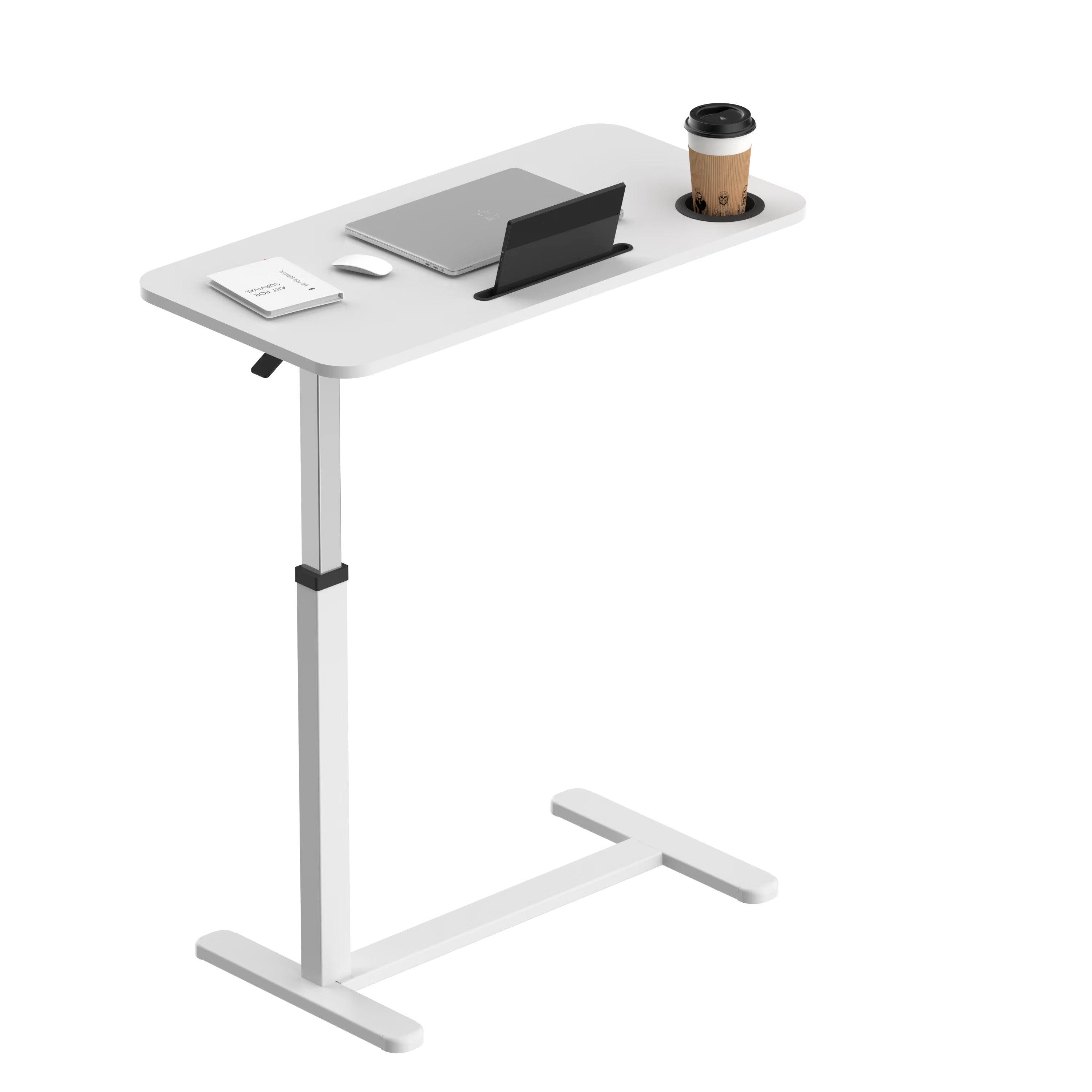 Rolling Adjustable Height Desk with Wheels - 31x16 inch