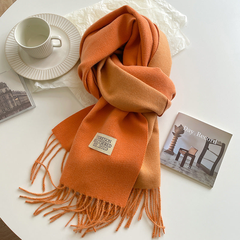 Double-Sided Cashmere Scarf for Women/men