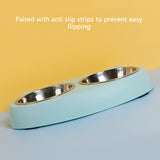 Double Dog Bowls with Non-Slip Base for Food & Water