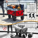 Collapsible Heavy-Duty Beach Wagon Cart