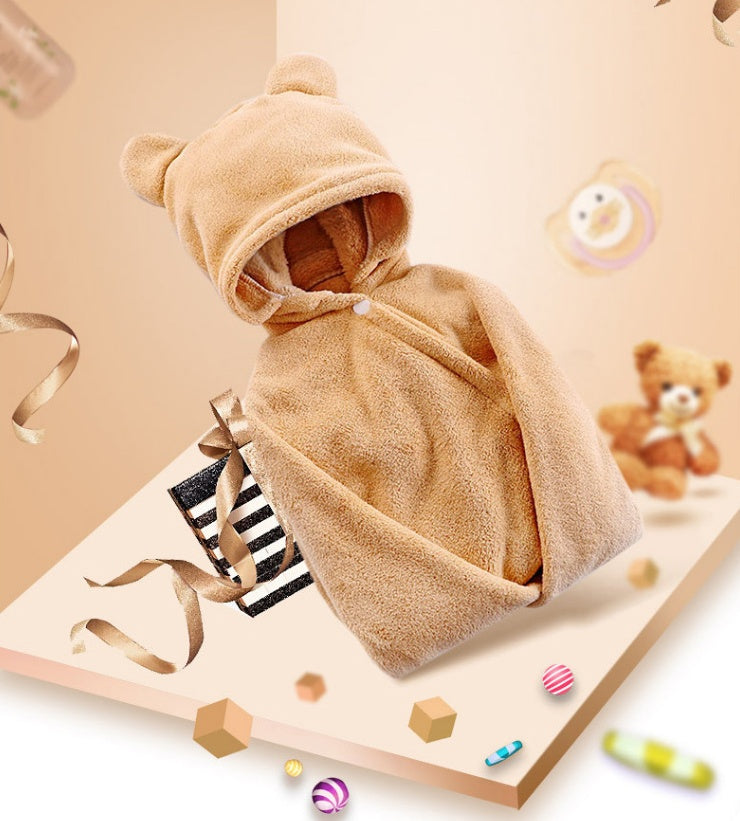 Cotton Hooded Bath Towel for Babies