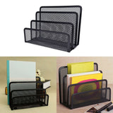 1pc Metal Mesh Book Shelf Desk Organizer