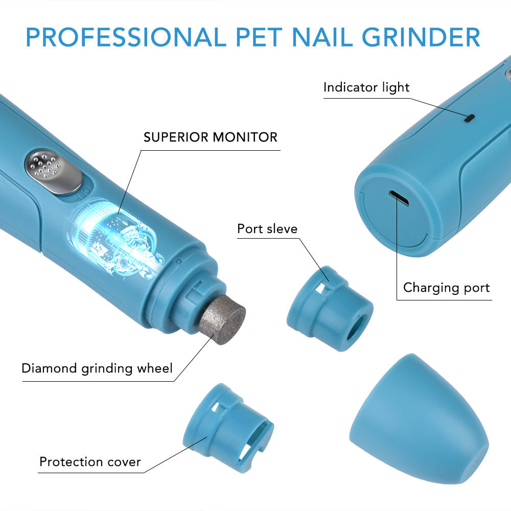 Electric Pet Nail Grinder and Claw Trimmer