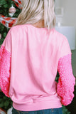 Valentine’s Day Sequin Heart Long Sleeve Sweatshirt