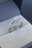 2 Carat Moissanite Crisscross 925 Sterling Silver Ring